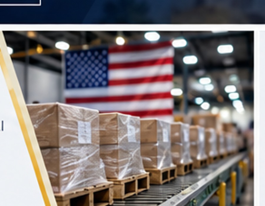 Palletized products in a government supply chain warehouse
